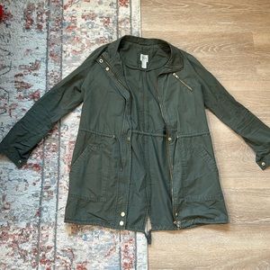 Green Forever 21 bomber jacket